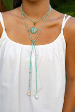Load image into Gallery viewer, Isabella Semi-Precious Stone &amp; Baroque Pearl Wrap Necklace | Amazonite
