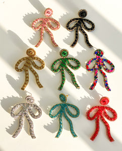 Coquette Embroidered Earrings | Multicolor