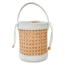 Load image into Gallery viewer, Monte-Carlo Cane Bucket Handbag | White
