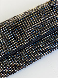 Rhinestones Clutch Handbag | Black