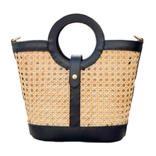 Load image into Gallery viewer, La Rochelle Cane Rattan Handbag | Black

