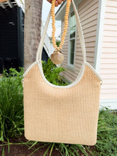 Load image into Gallery viewer, Vanessa Soft Raffia Tote Handbag | White
