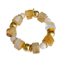 Cargar imagen en el visor de la galería, Yellow Quartz Beaded Bracelet
