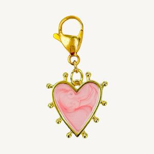 Pink Heart burst Charm Pendant