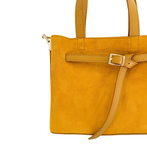 Suede Carlota Handbag | Amber