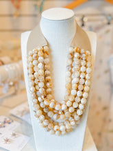 Load image into Gallery viewer, Shannan Beaded Layered Necklace | Beige Marbled
