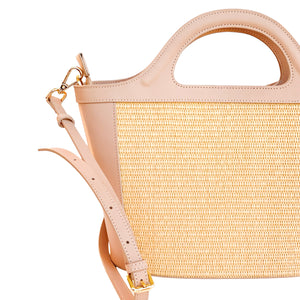 Biarritz Raffia Handbag | Blush