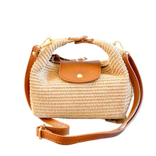 Cargar imagen en el visor de la galería, Sicily Raffia Handbag | Cognac
