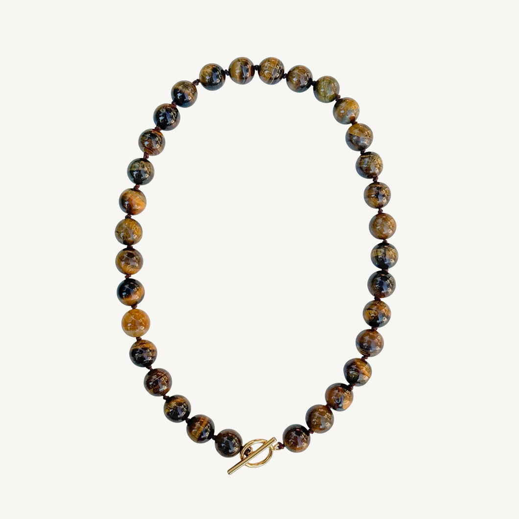 Tiger’s Eye Knotted Necklace
