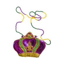 Load image into Gallery viewer, Mardi Gras Crown Small Purse
