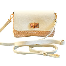 Cargar imagen en el visor de la galería, Isabella Petite  Raffia Handbag | White
