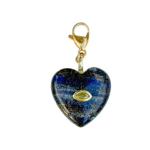 Load image into Gallery viewer, Blue Lapis Lazuli Gemstone Puffy Charm Pendant
