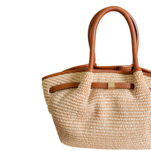 Cargar imagen en el visor de la galería, Roberta Raffia Handbag | Brown
