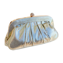 Cargar imagen en el visor de la galería, Satin Evening Handbag | Gold Metallic
