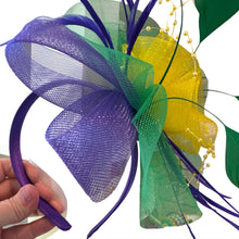 Load image into Gallery viewer, Mardi Gras Fascinator
