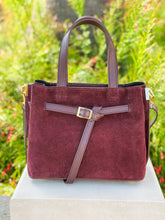 Load image into Gallery viewer, Suede Carlota Handbag | Burgundy
