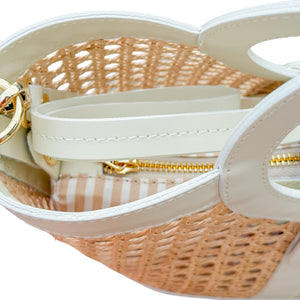 La Rochelle Cane Rattan Handbag | Ivory