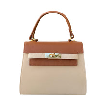 Load image into Gallery viewer, Giuliana Leather Handbag | Champagne &amp; Cognac
