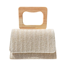Load image into Gallery viewer, Raffia Wooden Handle Handbag | Light
