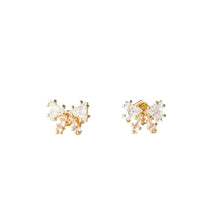 Load image into Gallery viewer, Carmella Gold Metal Bow Stud Earrings
