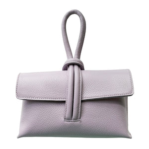 Wristlet Leather Handbag | Lilac