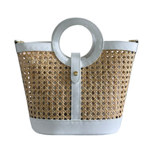 Cargar imagen en el visor de la galería, La Rochelle Cane Rattan Handbag | White

