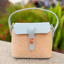 Load image into Gallery viewer, Kate Raffia Handbag | Light Blue
