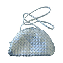 Load image into Gallery viewer, Braided Metallic Clutch Handbag | Silver
