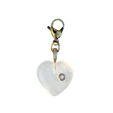 Load image into Gallery viewer, White Quartz Puffy Heart Charm Pendant
