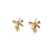 Load image into Gallery viewer, Paloma Gold Metal Bow Stud Earrings
