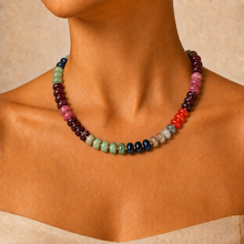Charger l'image dans la galerie, Rondelle Beaded Acrylic Necklace | Fall Multicolored
