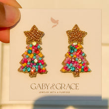 Load image into Gallery viewer, Twinkle Christmas Tree Earrings | Merry Mix

