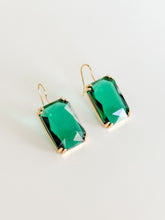 Load image into Gallery viewer, Evergreen Square Stone Earrings
