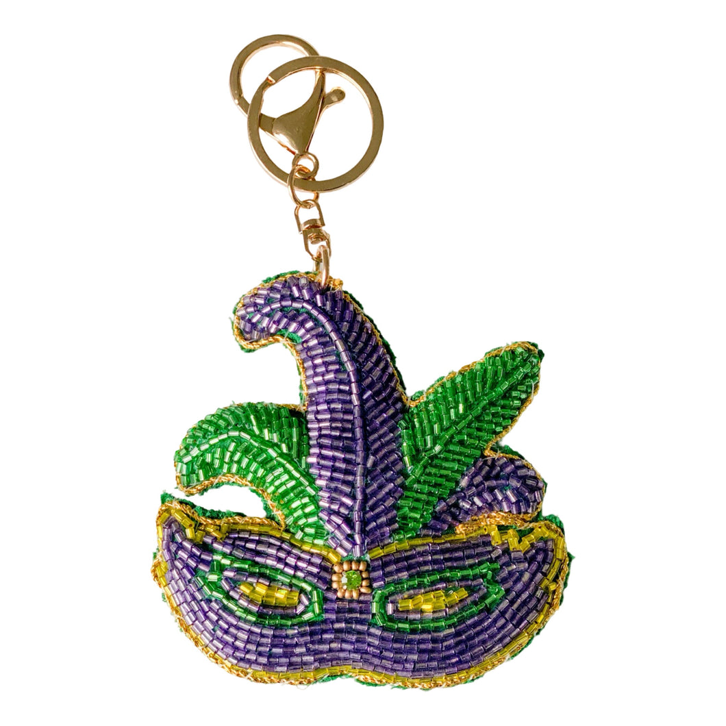 Mardi Gras Mask Keychain