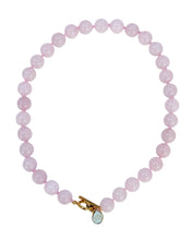 Cargar imagen en el visor de la galería, Rose Quartz Gemstone Knotted Necklace
