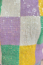 Charger l'image dans la galerie, Sequins Mardi Gras Checkers Top
