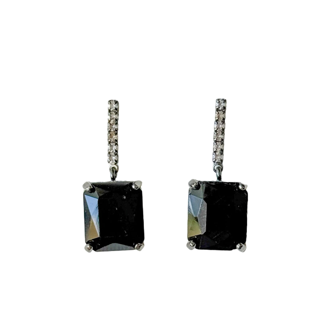 Clara Stone Earrings | Black