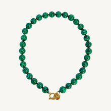 Load image into Gallery viewer, Green Malachite Gemstone Knotted Necklace
