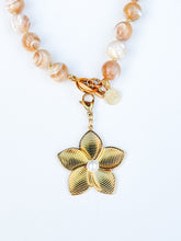 Load image into Gallery viewer, Flower and Pearl Charm Pendant
