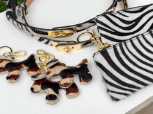 Load image into Gallery viewer, Nina Zebra Print Calf Hair Skinny Belt | One Size Adjustable
