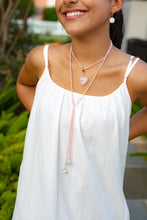 Load image into Gallery viewer, Isabella Semi-Precious Stone &amp; Baroque Pearl Wrap Necklace | Rose Quartz
