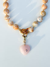 Load image into Gallery viewer, Pink Quartz Puffy Heart Charm Pendant
