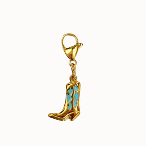 Turquoise Boot Charm Pendant