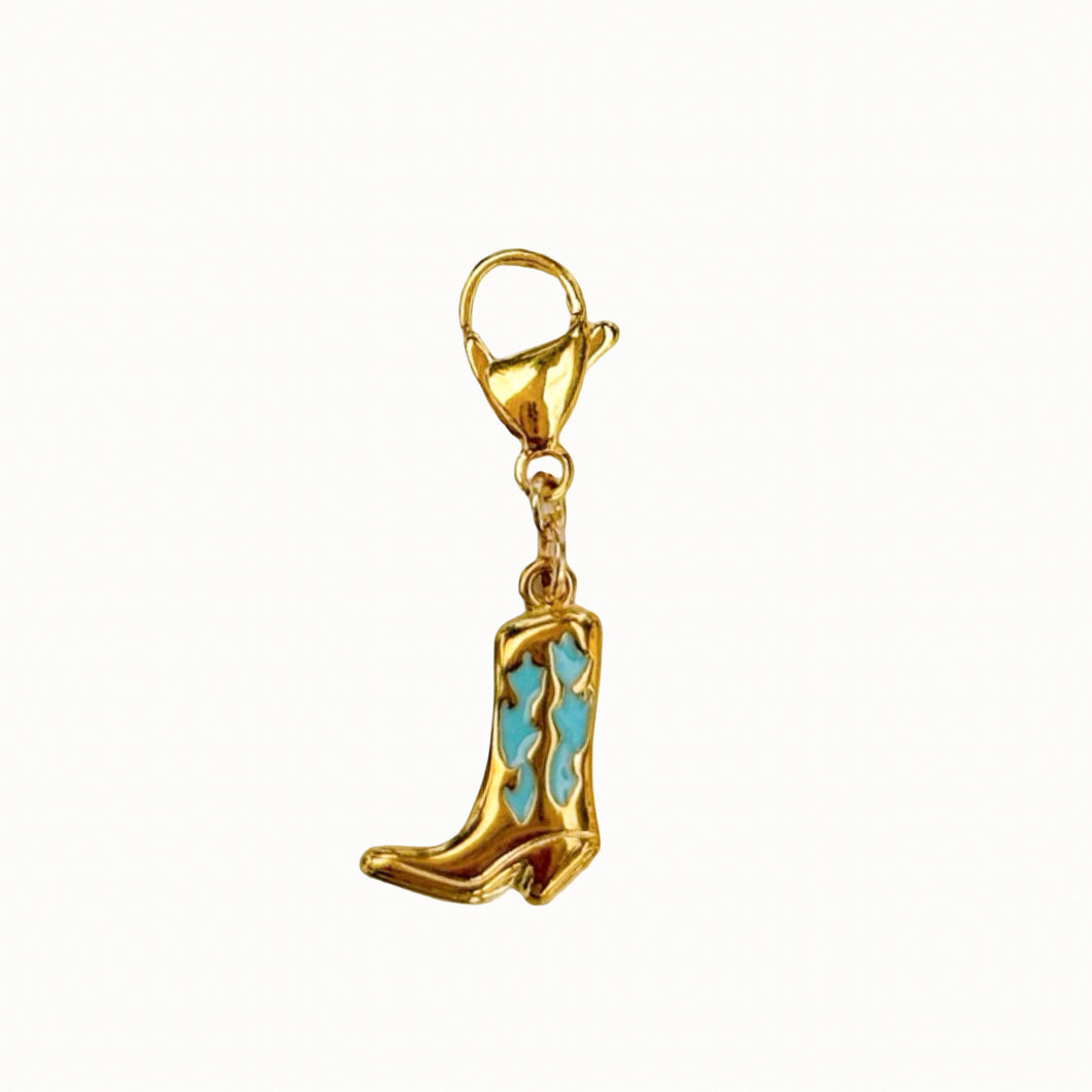 Turquoise Boot Charm Pendant