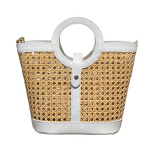 Load image into Gallery viewer, La Rochelle Cane Rattan Handbag | White
