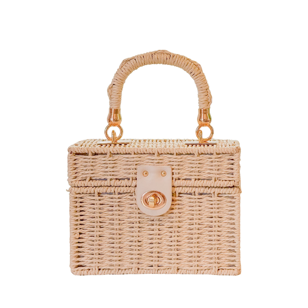 Raffia Box Handbag