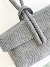 Load image into Gallery viewer, Wristlet Leather Handbag | Grey Snakeskin
