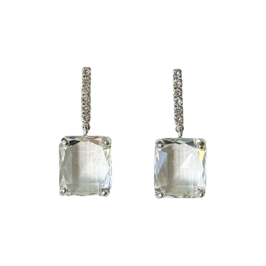 Clara Stone Earrings | Silver