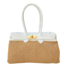 Cargar imagen en el visor de la galería, Aurora Raffia Handbag | White
