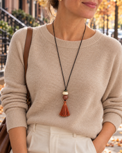 Load image into Gallery viewer, Adjustable Boho Earth Tone Cord Tassel Pendant
